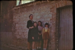 L-R Cecile N. McCann with her children, Cecile, Dorothy and Annette March 1948, Mourmelon