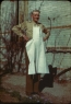 Papa Christelle en tablier, Mars 1948