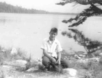 1947 Ed Collins, Jr. age 14 yrs, at Cathedral Farm picnic