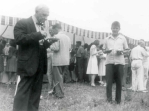 1947 Ed Collins, Jr. age 14, at Cathedral Farm picnic