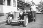 1948 Ed Collins, Jr. with Phillip Morris car