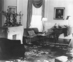 Living room of Cederlawn, a residence hotel owned by Leona Reiman Nelken