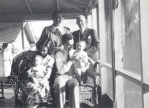 L-R seated, Cecile Nelken McCann holding Dorothy McCann Collins, Leonard Nelken holding Leona Nelken, standing, Leona Reiman Nelken, Alex Reiman, Leona's father